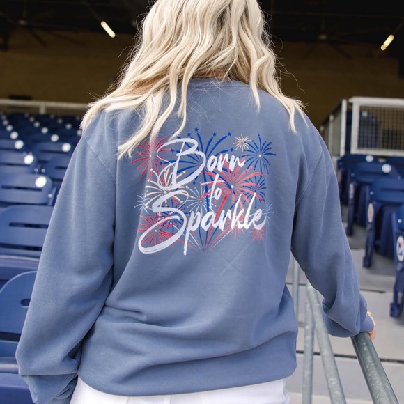 Living Fully Co. Tops - NEW Living Fully Co. Mallory Ervin Born to Sparkle Sweatshirt